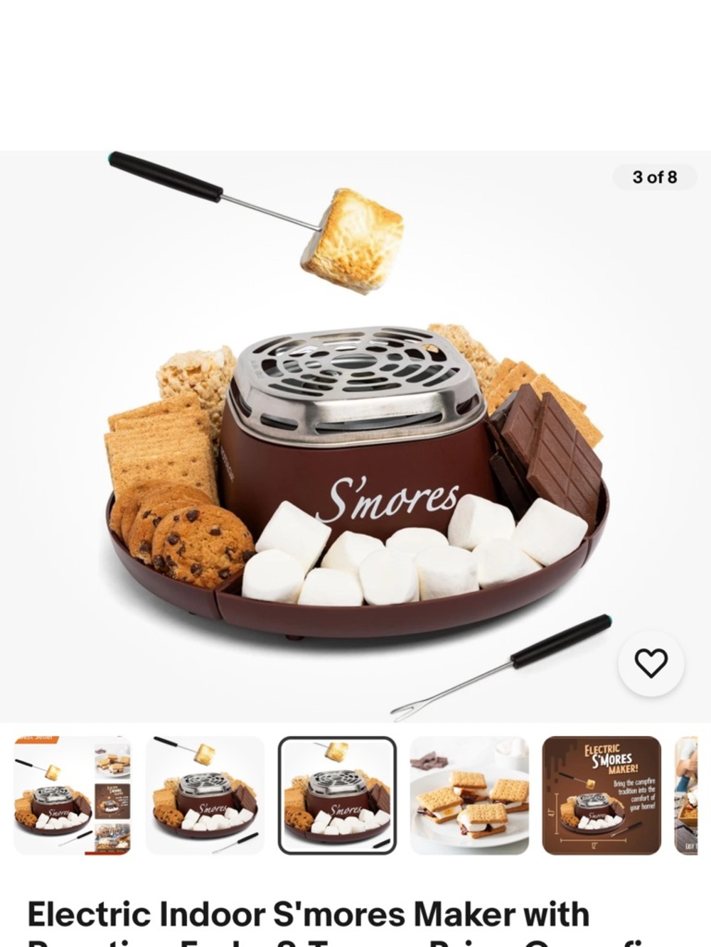 Electric Indoor S'mores Maker - Brown